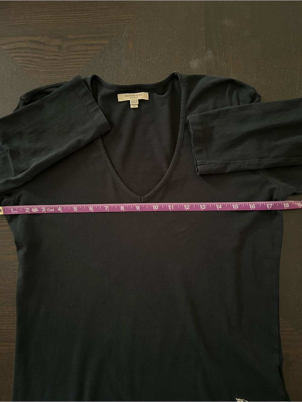 BURBERRY V-NECK NOVA CHECK ACCENTS. LONG SLEEVE SHIRT SIZE XL - Picture 5 of 7